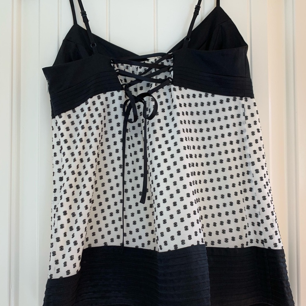 BCBG Lace Up Camisole Tank Top XXS